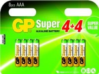 GP Super Alkaline - Batteri 8 x AAA - alkaliskt
