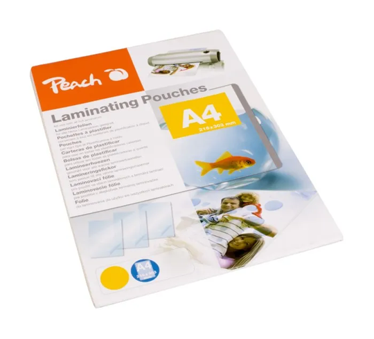 Peach Tunna lamineringsfickor A4 100-pack