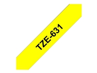 Brother TZe-631 - Standardlim - svart på gult - Rulle (1,2 cm x 8 m) 1 kassett(er) bandlaminat - för Brother PT-D210, D600, H110 P-Touch PT-1005, 1880, D410, D460, D610