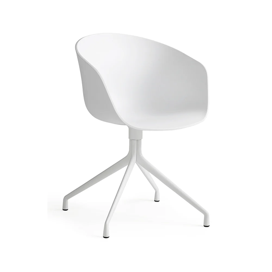 HAY About a Chair 20 kontorsstol white, vitt stativ