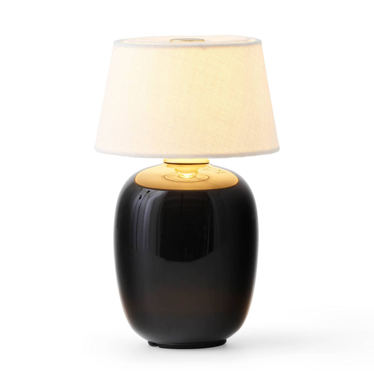 Menu Torso LED-bordslampa med batteri, svart