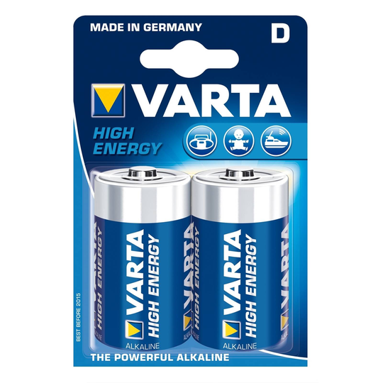 Mono D High Energy-batterier 2-pack blister