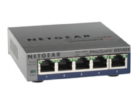 NETGEAR Plus GS105Ev2 - Switch - Administrerad - 5 x 10/100/1000 - skrivbordsmodell