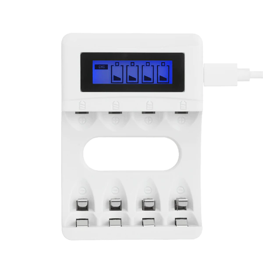 Deltaco USB-batteriladdare för AA/AAA-batterier