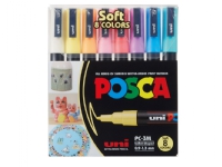 Marker Uni Posca PC-3M soft colors ass. farver - (8 stk.)