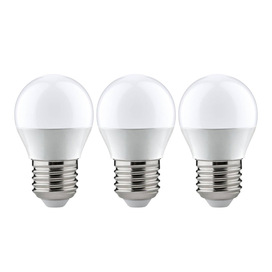 Paulmann LED-droppe E27 3,5 W 2 700 K opal, 3-pack