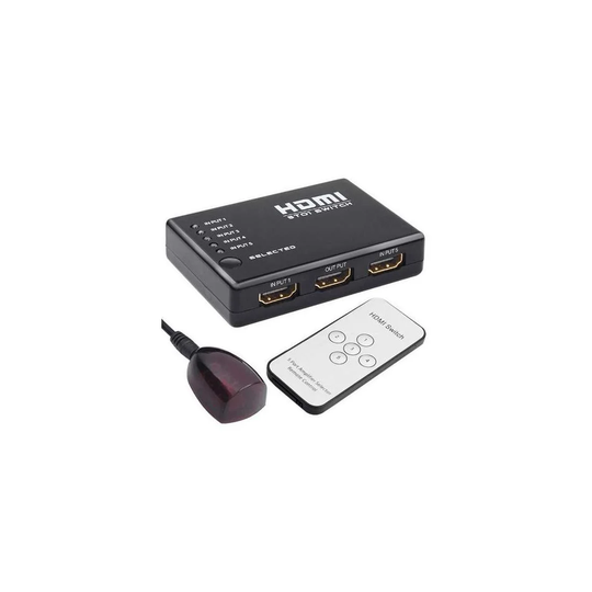 HDMI-Switch med 5 ingångar, 1 utgång