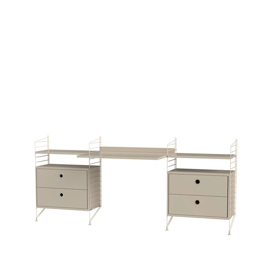 String Stringhylla kontor beige - Kombination C