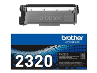 Brother TN2320 - Svart - original - tonerkassett - för Brother DCP-L2500, L2520, L2560, HL-L2300, L2340, L2360, L2365, MFC-L2700, L2720, L2740