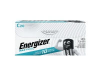 Batterier energizer alkaline max plus c, pakke a 20 stk.