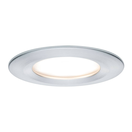 Paulmann 3-pack LED-spotlight Slim Coin dimbar alu