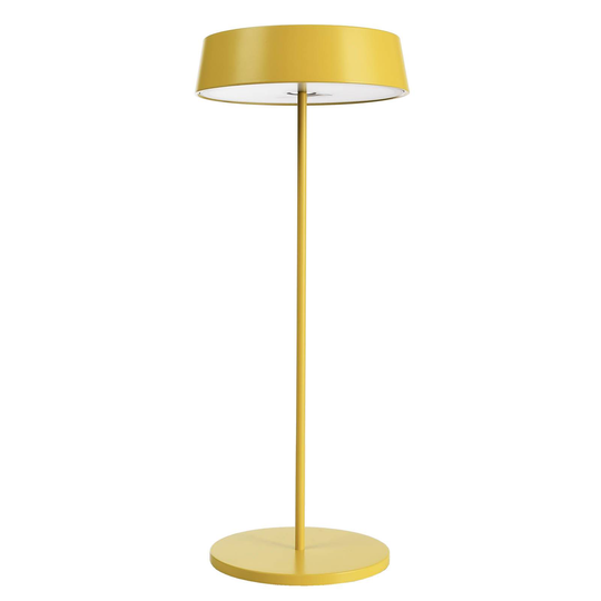 LED-bordslampa Miram med batteri, dimbar, gul