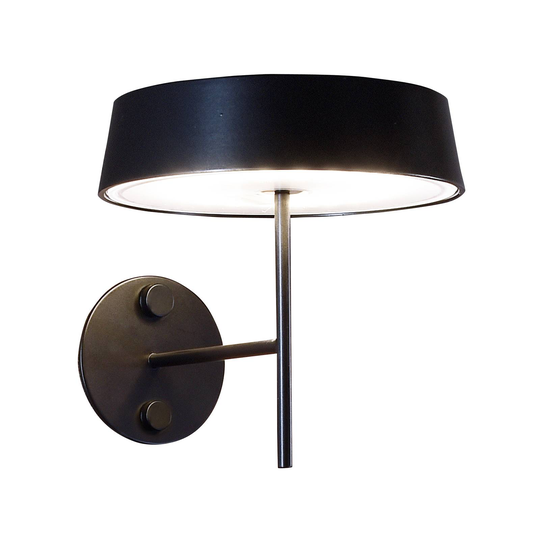 LED-vägglampa Miram med batteri, dimbar, svart