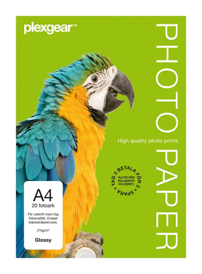 Plexgear Glossy Fotopapper A4 20-pack