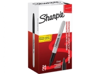 Marker Sharpie® fine sort - (24 stk.)