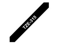 Brother TZe-315 - Standardlim - vitt på svart - Rulle (0,6 cm x 8 m) 1 kassett(er) bandlaminat - för Brother PT-D210, D600, H110 P-Touch PT-1005, 1880, E800, H110 P-Touch Cube Plus PT-P710
