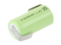 Mexcel -SC3000H Special-batteri Sub-C Tåler høj temperatur, Z-loddefane, Flat-Top NiMH 1.2 V 3000 mAh