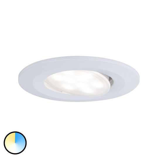Paulmann LED-inbyggnadsspot Calla vit färgväxling