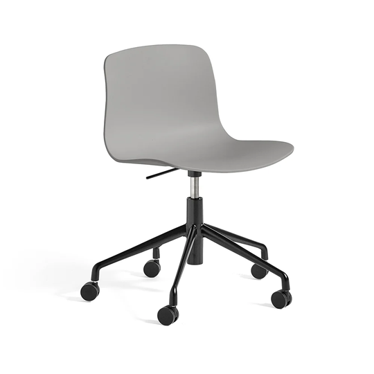 HAY About a Chair 50 kontorsstol grey, svart stativ med hjul