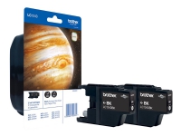 Brother LC1240 Twin-Pack - 2-pack - svart - original - blister med akustiskt/elektromagnetiskt larm - bläckpatron - för Brother DCP-J525, J725, J925, MFC-J430, J5910, J625, J6510, J6710, J6910, J825