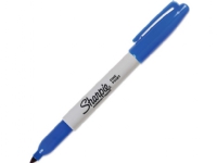 Permanent marker Sharpie, fine, rund, blå