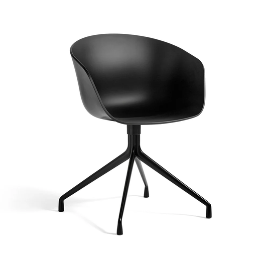 HAY About a Chair 20 kontorsstol black, svart stativ