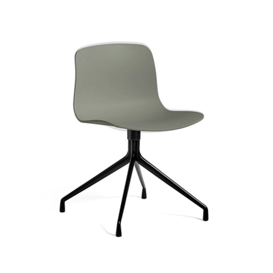 HAY About a Chair 10 kontorsstol dusty green, svart stativ