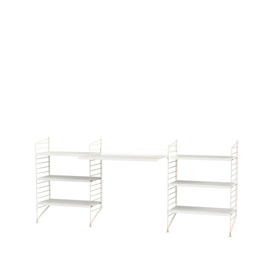 String Stringhylla kontor vit & beige - Kombination D