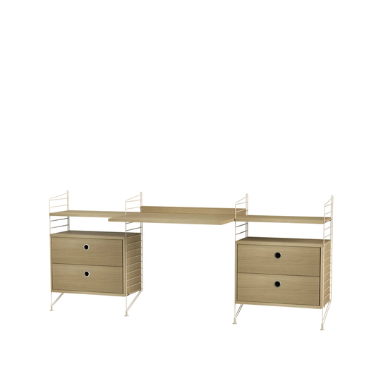 String Stringhylla kontor ek & beige - Kombination C