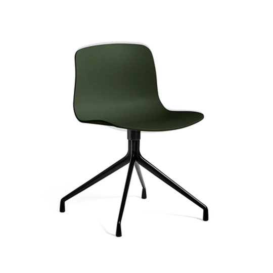 HAY About a Chair 10 kontorsstol green, svart stativ