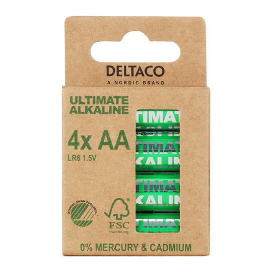 Deltaco AA-batterier (LR6) - 4-pack