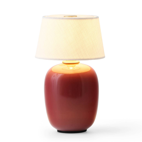 Menu Torso LED-bordslampa med batteri, rubinröd