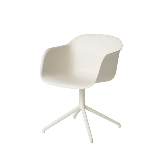 Muuto Fiber kontorsstol white, vitt stativ