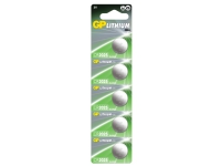 GP Batteries Lithium CR2025, Laddningsbart batteri, CR2025, Lithium-Manganese Dioxide (LiMnO2), 3 V, 10 styck, Silver