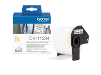 Brother DK11234 - Papper - självhäftande - svart på vitt - 60 x 86 mm 260 etikett (er) (1 rulle/rullar x 260) matrisskurna etiketter - för Brother QL-1100, QL-1110NWB, QL-600B, QL-600G, QL-600R, QL-800, QL-810W, QL-820NWB