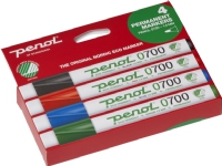 Marker Penol 0700 ass. farver 1,5mm rund spids permanent - (4 stk.)