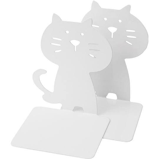 Bokstöd Katt Vit 2-pack Burde