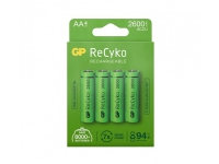 GP Batteries ReCyko, Laddningsbart batteri, AA, Nickel-metallhydrid (NiMH), 1,2 V, 4 styck, 2600 mAh