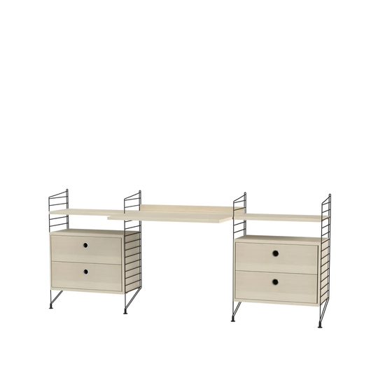 String Stringhylla kontor ask & svart - Kombination C