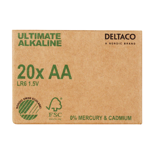 Deltaco AA-batterier (LR6) - 20-pack