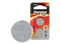 Knapcelle batterier Energizer Lithium CR2032, 3V, pakke a 2 stk.