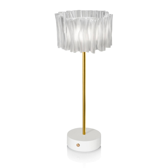 Slamp Accordéon Battery bordslampa prisma/vit