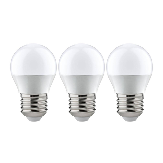Paulmann LED-droppe E27 5,5 W 2 700 K opal, 3-pack