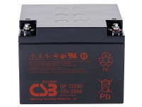 CSB Battery GP 12260 Standby USV GP12260B1 Blybatteri 12 V 26 Ah Blyfleece (B x H x T) 166 x 125 x 175 mm M5 skruetilslutning Vedligeholdelsesfri, Lav