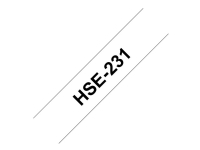 Brother HSe-231 - Svart på vitt - Rulle (1,2 cm x 1,5 m) 1 rulle (rullar) rör - för P-Touch PT-D600, D800, E500, E550, E800, H101, P750, P900, P950 P-Touch EDGE PT-P750