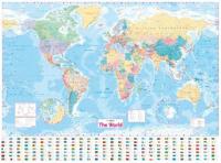 Collins World Wall Laminated Map