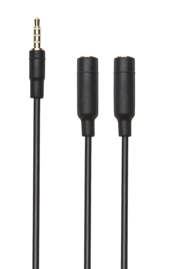 Adapter för datorheadset till mobil, konsol och dator Svart