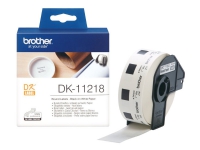 Brother DK-11218 - Svart på vitt - Rulle (2,4 cm) 1000 stk (1 rulle/rullar x 1000) etiketter - för Brother QL-1050, QL-1060, QL-500, QL-550, QL-560, QL-570, QL-580, QL-650, QL-700, QL-720