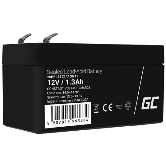 Green Cell Batteri AGM VRLA 12V 1.3Ah
