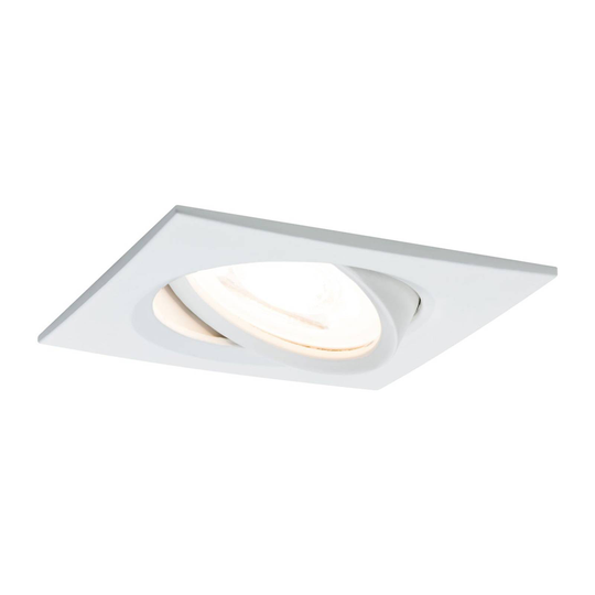 Paulmann LED-spot Nova Coin kantig, dimbar, vit
